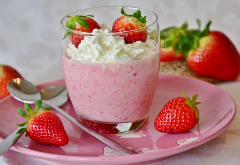 Sobremesa de Morango no Liquidificador