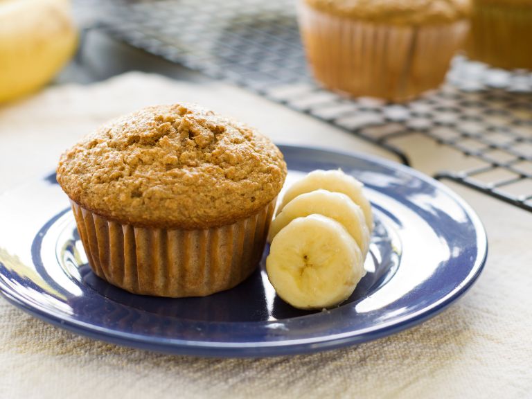 muffins de banana e aveia
