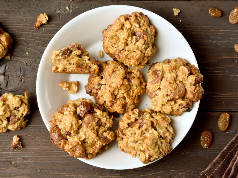 biscoito de banana e aveia