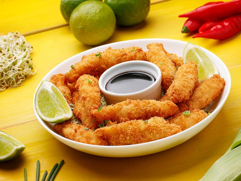 file de peixe empanado