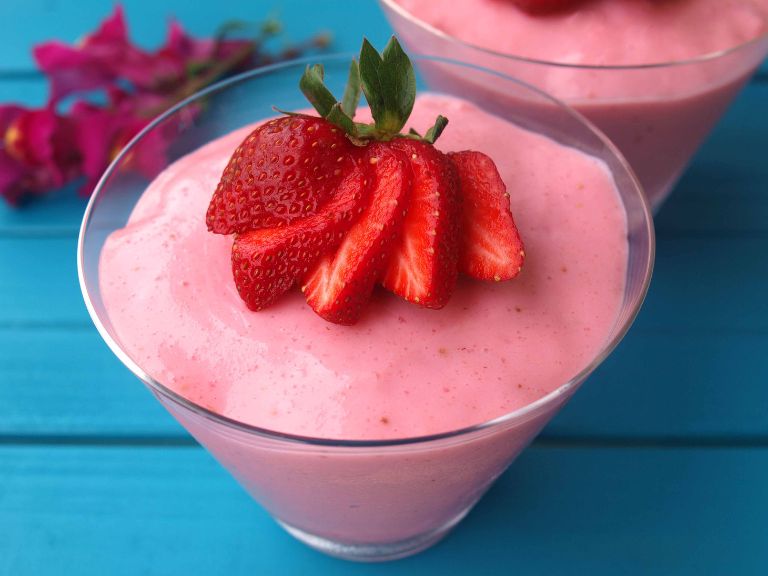 mousse de morango