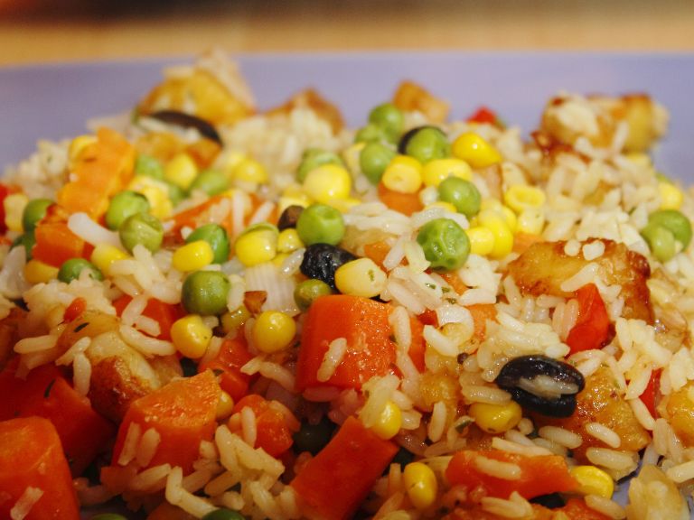 receita de arroz a grega