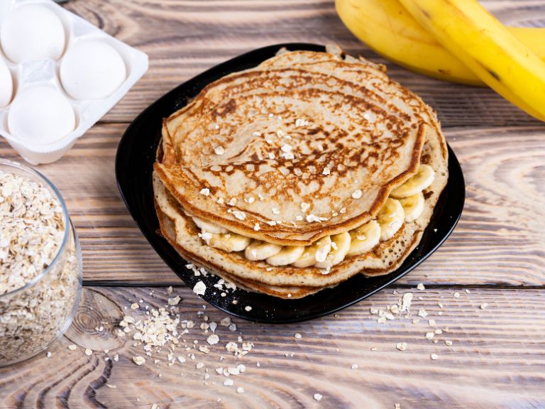 panqueca de aveia e banana