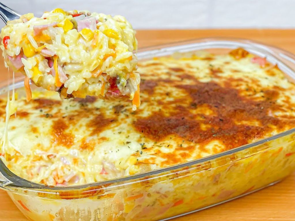 receita de arroz de forno simples e barato