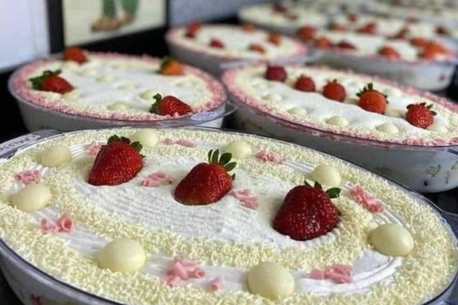 bolo gelado de travessa de leite ninho