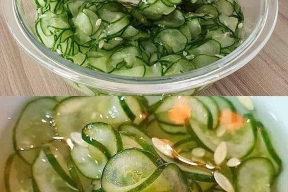 pepino agridoce ou sunomono