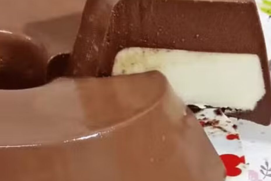 pudim de chocolate com recheio