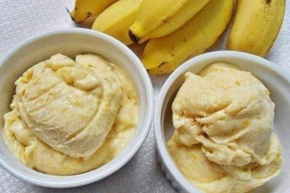 sorvete de banana caseiro