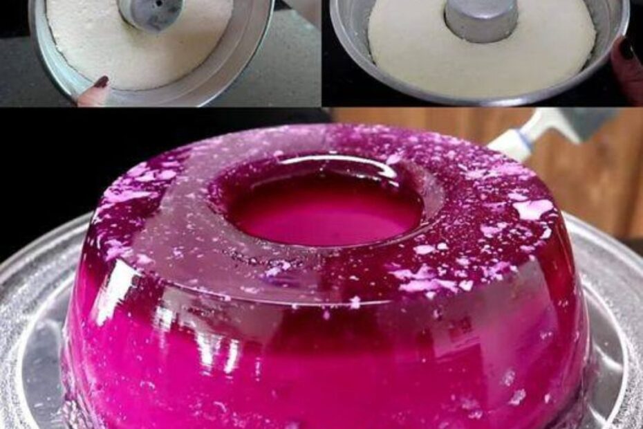 gelatina recheada com pudim.