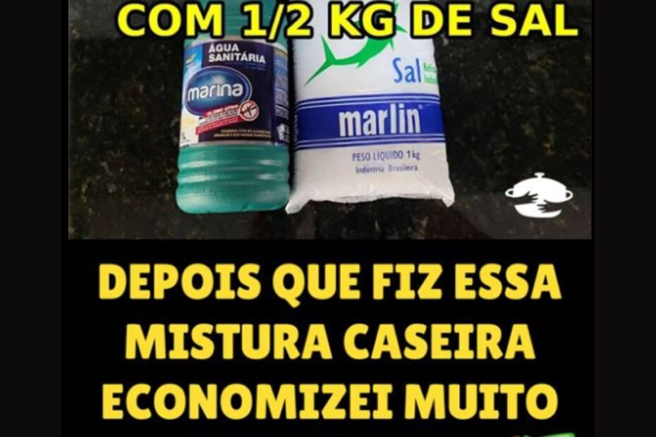 como fazer água sanitária com sal