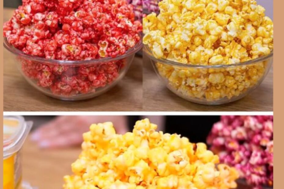 como fazer pipoca doce colorida